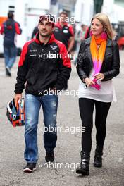 Timo Glock (GER), Marussia F1 Team with his girlfriend Isabell Reis (GER) 20.07.2012. Formula 1 World Championship, Rd 10, German Grand Prix, Hockenheim, Germany, Practice Day