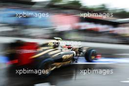 Romain Grosjean (FRA) Lotus F1 E20 leaves the pits. 20.07.2012. Formula 1 World Championship, Rd 10, German Grand Prix, Hockenheim, Germany, Practice Day