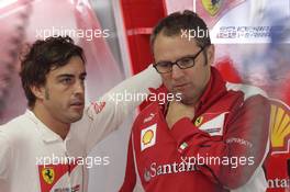 Fernando Alonso (ESP), Scuderia Ferrari with Stefano Domenicali (ITA), Scuderia Ferrari Sporting Director 20.07.2012. Formula 1 World Championship, Rd 10, German Grand Prix, Hockenheim, Germany, Practice Day
