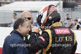 Jean Todt (FRA), FIA President with Kimi Raikkonen (FIN), Lotus F1 Team 22.07.2012. Formula 1 World Championship, Rd 10, German Grand Prix, Hockenheim, Germany, Race Day