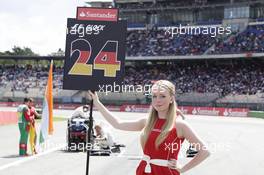 Gridgirl of Timo Glock (GER), Marussia F1 Team 22.07.2012. Formula 1 World Championship, Rd 10, German Grand Prix, Hockenheim, Germany, Race Day