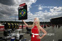 Gridgirl of Bruno Senna (BRE), Williams F1 Team 22.07.2012. Formula 1 World Championship, Rd 10, German Grand Prix, Hockenheim, Germany, Race Day