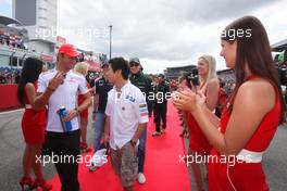 Jenson Button (GBR), McLaren Mercedes and Kamui Kobayashi (JAP), Sauber F1 Team  22.07.2012. Formula 1 World Championship, Rd 10, German Grand Prix, Hockenheim, Germany, Race Day