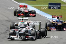 Kamui Kobayashi (JAP), Sauber F1 Team and Sergio Perez (MEX), Sauber F1 Team  22.07.2012. Formula 1 World Championship, Rd 10, German Grand Prix, Hockenheim, Germany, Race Day