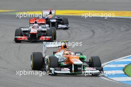 Nico Hulkenberg (GER) Sahara Force India F1 VJM05. 22.07.2012. Formula 1 World Championship, Rd 10, German Grand Prix, Hockenheim, Germany, Race Day