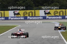 Fernando Alonso (ESP), Scuderia Ferrari, Sebastian Vettel (GER), Red Bull Racing 22.07.2012. Formula 1 World Championship, Rd 10, German Grand Prix, Hockenheim, Germany, Race Day