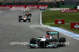 Michael Schumacher (GER), Mercedes GP  22.07.2012. Formula 1 World Championship, Rd 10, German Grand Prix, Hockenheim, Germany, Race Day