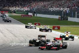 Lewis Hamilton (GBR), McLaren Mercedes and Kimi Raikkonen (FIN), Lotus F1 Team  22.07.2012. Formula 1 World Championship, Rd 10, German Grand Prix, Hockenheim, Germany, Race Day