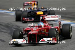 Fernando Alonso (ESP), Scuderia Ferrari and Sebastian Vettel (GER), Red Bull Racing  22.07.2012. Formula 1 World Championship, Rd 10, German Grand Prix, Hockenheim, Germany, Race Day