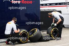 Pirelli tyres and engineers.