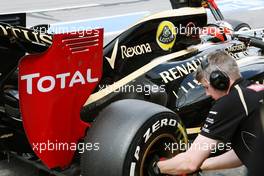 Kimi Raikkonen (FIN) Lotus F1 E20 exhaust and rear wing detail. 21.07.2012. Formula 1 World Championship, Rd 10, German Grand Prix, Hockenheim, Germany, Qualifying Day