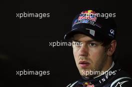 Sebastian Vettel (GER) Red Bull Racing in the FIA Press Conference. 21.07.2012. Formula 1 World Championship, Rd 10, German Grand Prix, Hockenheim, Germany, Qualifying Day