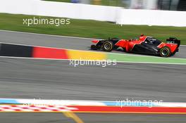 Timo Glock (GER) Marussia F1 Team MR01 enters the pits. 21.07.2012. Formula 1 World Championship, Rd 10, German Grand Prix, Hockenheim, Germany, Qualifying Day