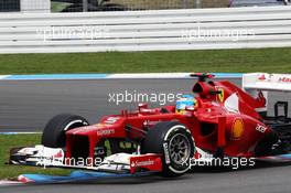 Fernando Alonso (ESP) Ferrari F2012 bounces on the kerbs. 21.07.2012. Formula 1 World Championship, Rd 10, German Grand Prix, Hockenheim, Germany, Qualifying Day
