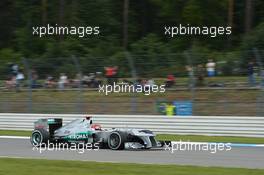 Michael Schumacher (GER) Mercedes AMG F1 W03. 21.07.2012. Formula 1 World Championship, Rd 10, German Grand Prix, Hockenheim, Germany, Qualifying Day