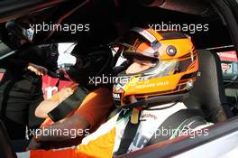 Jules Bianchi (FRA) Sahara Force India F1 Team Third Driver gives taxi rides around the circuit. 21.07.2012. Formula 1 World Championship, Rd 10, German Grand Prix, Hockenheim, Germany, Qualifying Day