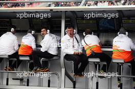 Bradley Joyce (GBR) Sahara Force India F1 Race Engineer and Otmar Szafnauer (USA) Sahara Force India F1 Chief Operating Officer on the pit gantry. 21.07.2012. Formula 1 World Championship, Rd 10, German Grand Prix, Hockenheim, Germany, Qualifying Day