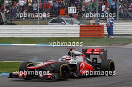 Jenson Button (GBR) McLaren MP4/27 locks up under braking. 21.07.2012. Formula 1 World Championship, Rd 10, German Grand Prix, Hockenheim, Germany, Qualifying Day