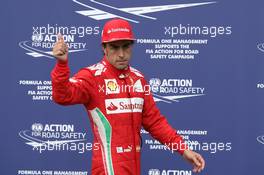 Fernando Alonso (ESP) Ferrari celebrates his pole position in parc ferme. 21.07.2012. Formula 1 World Championship, Rd 10, German Grand Prix, Hockenheim, Germany, Qualifying Day