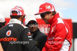 Lewis Hamilton (GBR), McLaren Mercedes and Fernando Alonso (ESP), Scuderia Ferrari  22.07.2012. Formula 1 World Championship, Rd 10, German Grand Prix, Hockenheim, Germany, Race Day