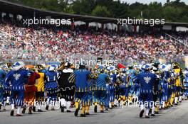Pre race parade. 22.07.2012. Formula 1 World Championship, Rd 10, German Grand Prix, Hockenheim, Germany, Race Day