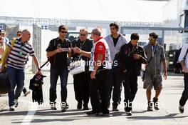 Mark Webber (AUS) Red Bull Racing arrives at the circuit. 22.07.2012. Formula 1 World Championship, Rd 10, German Grand Prix, Hockenheim, Germany, Race Day