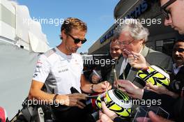 Jenson Button (GBR) McLaren signs autographs for the fans. 22.07.2012. Formula 1 World Championship, Rd 10, German Grand Prix, Hockenheim, Germany, Race Day