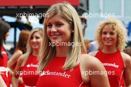Grid girls on the drivers parade. 22.07.2012. Formula 1 World Championship, Rd 10, German Grand Prix, Hockenheim, Germany, Race Day