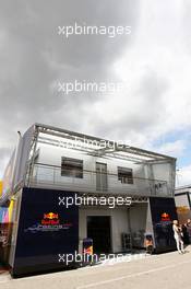 Red Bull Racing Comms Unit with some dark clouds hanging over it. 22.07.2012. Formula 1 World Championship, Rd 10, German Grand Prix, Hockenheim, Germany, Race Day