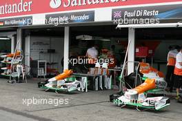 Sahara Force India Formula One Team, Pitbox 19.07.2012. Formula 1 World Championship, Rd 10, German Grand Prix, Hockenheim, Germany, Preparation Day
