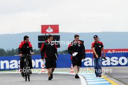 Timo Glock (GER) Marussia F1 Team walks the circuit. 19.07.2012. Formula 1 World Championship, Rd 10, German Grand Prix, Hockenheim, Germany, Preparation Day