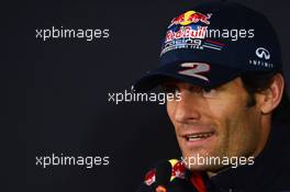 Mark Webber (AUS) Red Bull Racing in the FIA Press Conference. 19.07.2012. Formula 1 World Championship, Rd 10, German Grand Prix, Hockenheim, Germany, Preparation Day
