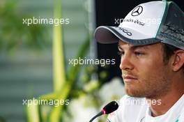Nico Rosberg (GER) Mercedes AMG F1 in the FIA Press Conference. 19.07.2012. Formula 1 World Championship, Rd 10, German Grand Prix, Hockenheim, Germany, Preparation Day