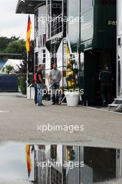 Caterham F1 Team Motorhome. 19.07.2012. Formula 1 World Championship, Rd 10, German Grand Prix, Hockenheim, Germany, Preparation Day