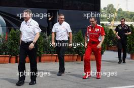 (L to R): Ross Brawn (GBR) Mercedes AMG F1 Team Principal;  Martin Whitmarsh (GBR) McLaren Chief Executive Officer; Stefano Domenicali (ITA) Ferrari General Director; and Eric Boullier (FRA) Lotus F1 Team Principal leave a meeting with Bernie Ecclestone (GBR) CEO Formula One Group (FOM). 27.07.2012. Formula 1 World Championship, Rd 11, Hungarian Grand Prix, Budapest, Hungary, Practice Day