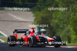 Timo Glock (GER) Marussia F1 Team MR01. 27.07.2012. Formula 1 World Championship, Rd 11, Hungarian Grand Prix, Budapest, Hungary, Practice Day