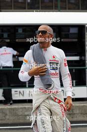 Lewis Hamilton (GBR) McLaren in the pits. 27.07.2012. Formula 1 World Championship, Rd 11, Hungarian Grand Prix, Budapest, Hungary, Practice Day