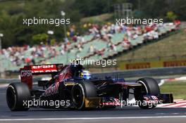 Jean-Eric Vergne (FRA) Scuderia Toro Rosso STR7. 27.07.2012. Formula 1 World Championship, Rd 11, Hungarian Grand Prix, Budapest, Hungary, Practice Day