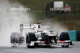 Kamui Kobayashi (JPN) Sauber C31 in the wet. 27.07.2012. Formula 1 World Championship, Rd 11, Hungarian Grand Prix, Budapest, Hungary, Practice Day