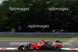 Timo Glock (GER) Marussia F1 Team MR01. 27.07.2012. Formula 1 World Championship, Rd 11, Hungarian Grand Prix, Budapest, Hungary, Practice Day