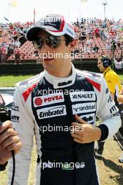 Bruno Senna (BRA) Williams on the grid. 29.07.2012. Formula 1 World Championship, Rd 11, Hungarian Grand Prix, Budapest, Hungary, Race Day