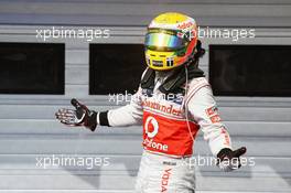 Race winner Lewis Hamilton (GBR) McLaren celebrates in parc ferme. 29.07.2012. Formula 1 World Championship, Rd 11, Hungarian Grand Prix, Budapest, Hungary, Race Day