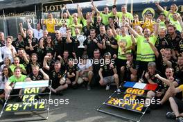Kimi Raikkonen (FIN), Lotus F1 Team, Eric Boullier (FRA), Team Principal, Lotus Renault GP and Romain Grosjean (FRA), Lotus F1 Team  29.07.2012. Formula 1 World Championship, Rd 11, Hungarian Grand Prix, Budapest, Hungary, Race Day
