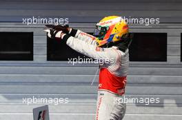 Race winner Lewis Hamilton (GBR) McLaren celebrates in parc ferme. 29.07.2012. Formula 1 World Championship, Rd 11, Hungarian Grand Prix, Budapest, Hungary, Race Day