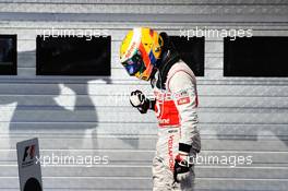 Race winner Lewis Hamilton (GBR) McLaren celebrates in parc ferme. 29.07.2012. Formula 1 World Championship, Rd 11, Hungarian Grand Prix, Budapest, Hungary, Race Day