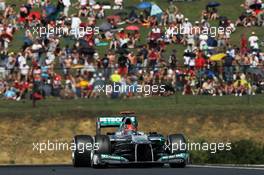 Michael Schumacher (GER) Mercedes AMG F1 W03. 29.07.2012. Formula 1 World Championship, Rd 11, Hungarian Grand Prix, Budapest, Hungary, Race Day
