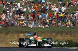 Nico Hulkenberg (GER) Sahara Force India F1 VJM05. 29.07.2012. Formula 1 World Championship, Rd 11, Hungarian Grand Prix, Budapest, Hungary, Race Day