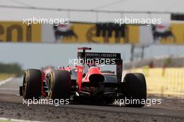 Timo Glock (GER) Marussia F1 Team MR01. 29.07.2012. Formula 1 World Championship, Rd 11, Hungarian Grand Prix, Budapest, Hungary, Race Day