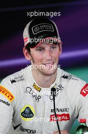 Romain Grosjean (FRA) Lotus F1 Team in the FIA Press Conference. 28.07.2012. Formula 1 World Championship, Rd 11, Hungarian Grand Prix, Budapest, Hungary, Qualifying Day