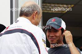 (L to R): Peter Sauber (SUI) Sauber Team Principal with Kamui Kobayashi (JPN) Sauber. 28.07.2012. Formula 1 World Championship, Rd 11, Hungarian Grand Prix, Budapest, Hungary, Qualifying Day